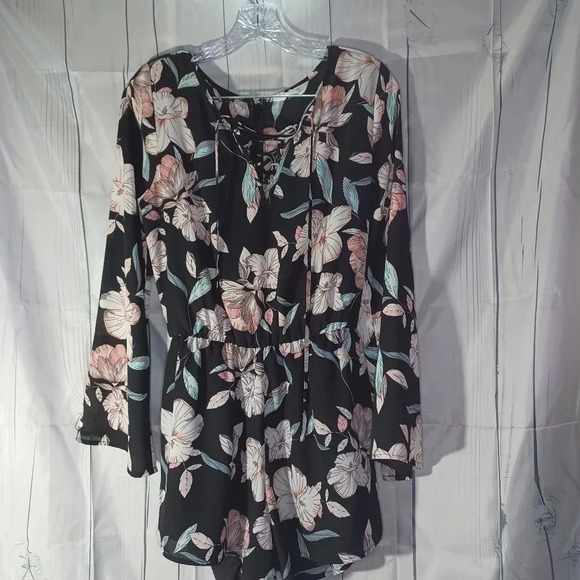 Decree long sleeve floral romper - Picture 1 of 12